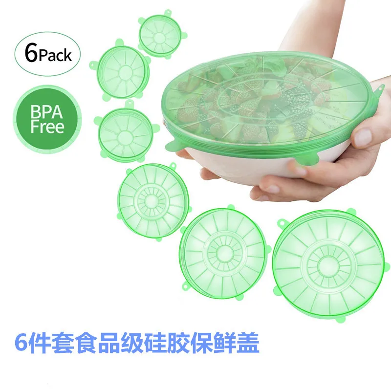 6 pcs silicone stretch cover universal silicone cup jar bowl lid fruit fresh keeping cover reusable sealing lid kitchen Tools
6 pcs silicone stretch cover universal silicone cup jar bowl lid fruit fresh keeping cover reusable sealing lid kitchen Tools