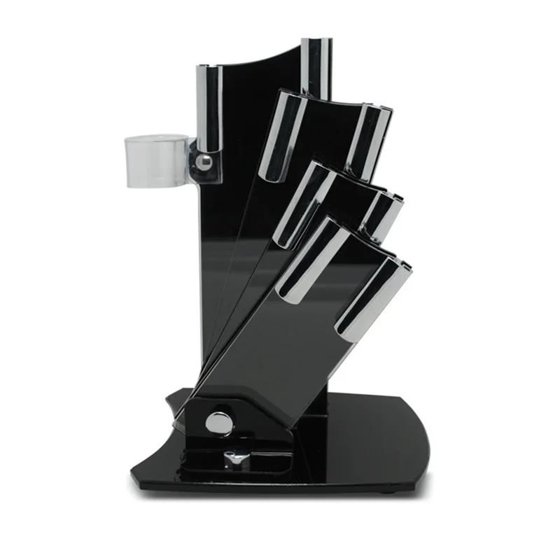 5-Pieces Set Knife Stand Used for 3" 4" 5" 6" Ceramic Knife+One Peeler High Grade Acrylic Kitchen Knife Holder Black Knife Block
5-Pieces Set Knife Stand Used for 3" 4" 5" 6" Ceramic Knife+One Peeler High Grade Acrylic Kitchen Knife Holder Black Knife Block