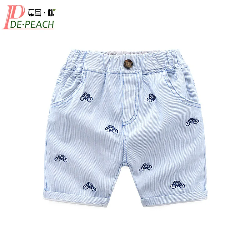 DE PEACH Baby Boys Summer Casual Striped Shorts Children Embroidery Bike Pattern Loose Pants Kids Cotton Knee Length Trousers
DE PEACH Baby Boys Summer Casual Striped Shorts Children Embroidery Bike Pattern Loose Pants Kids Cotton Knee Length Trousers