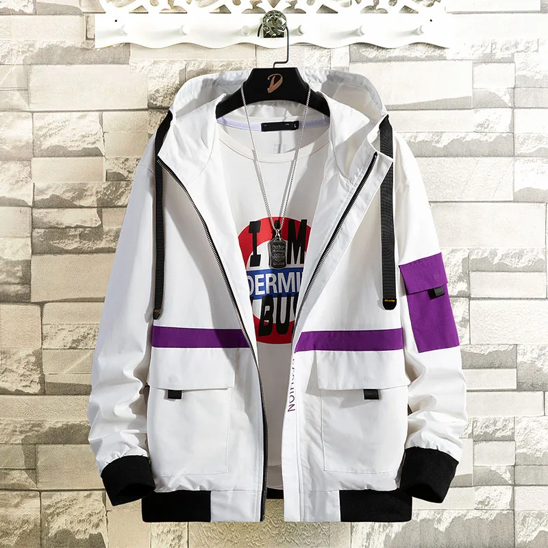 Autumn New Youth Fashion Men Casual Spring Autumn Hooded Jacket Coats Zipper Up White Multi Pocket Jackets Outwear
Autumn New Youth Fashion Men Casual Spring Autumn Hooded Jacket Coats Zipper Up White Multi Pocket Jackets Outwear