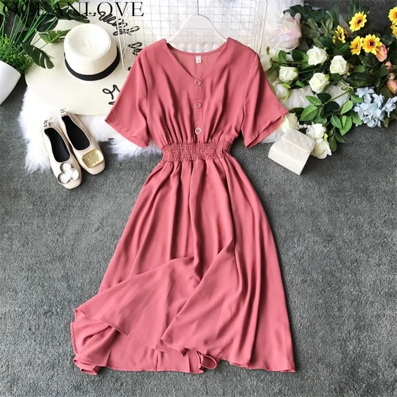 OCEANLOVE Summer 2019 New Korean Chiffon Dress Sexy V-neck Short Sleeve High Waist Long Dresses Button Vestidos De Fiesta 11664
OCEANLOVE Summer 2019 New Korean Chiffon Dress Sexy V-neck Short Sleeve High Waist Long Dresses Button Vestidos De Fiesta 11664