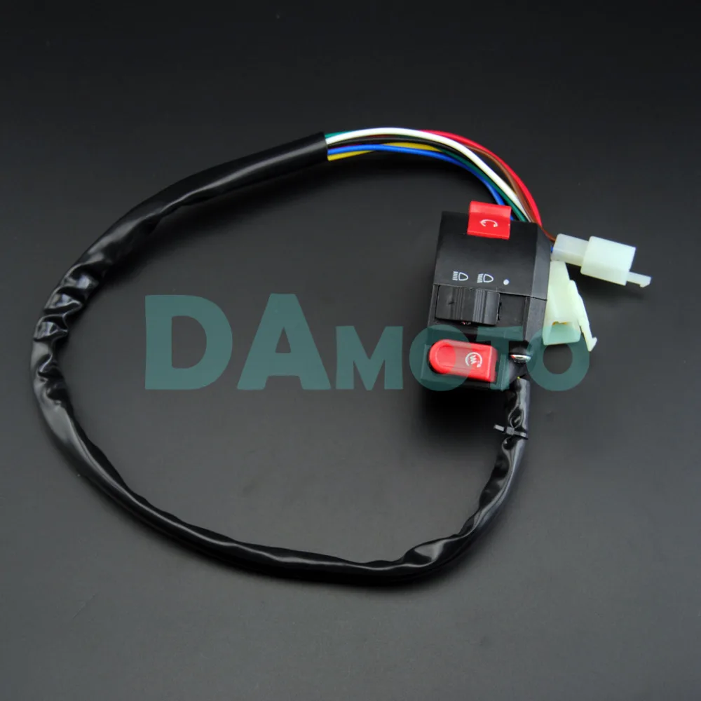 8 cabl ATV Handle Control Switch Assembly With Choke Lever 12 Wire 5 Function For Chinese Quad 110cc 125cc 150cc 200cc
8 cabl ATV Handle Control Switch Assembly With Choke Lever 12 Wire 5 Function For Chinese Quad 110cc 125cc 150cc 200cc