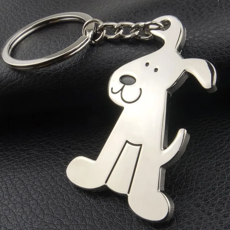 

RE 100pcs/Lot Dog Keychain Key Chain Fashion Keychains Keyring Wholesale