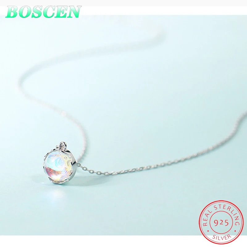 BOSCEN Crystal gem 925 Sterling Silver Pendant Necklace For Women Girl Birthday Gift Korean Japanese 2019 Round Fine Jewelry
BOSCEN Crystal gem 925 Sterling Silver Pendant Necklace For Women Girl Birthday Gift Korean Japanese 2019 Round Fine Jewelry