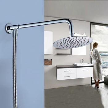 Chrome Round Head Rainfall 8" Shower Head With Shower Hose+Shower Arm Wall Mount
Chrome Round Head Rainfall 8" Shower Head With Shower Hose+Shower Arm Wall Mount
