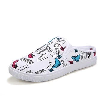 Summer Fashion Popular Graffiti Skull Stars Pattern Slip On Style Young Man Casual Shoes
Summer Fashion Popular Graffiti Skull Stars Pattern Slip On Style Young Man Casual Shoes