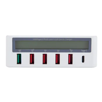 2020 New Arrival QC3.0 USB 5 Port +Type-C Fast Charge HUB With LCD Display For iPad For Samsung For Tablet Pc Accessories
2020 New Arrival QC3.0 USB 5 Port +Type-C Fast Charge HUB With LCD Display For iPad For Samsung For Tablet Pc Accessories