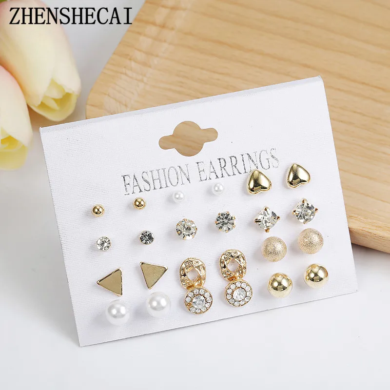 Heart Flowers heart Stud Earrings Set 2018 New metal imitation Pearl Earrings for Women Gift round triangle earring jewelry
Heart Flowers heart Stud Earrings Set 2018 New metal imitation Pearl Earrings for Women Gift round triangle earring jewelry