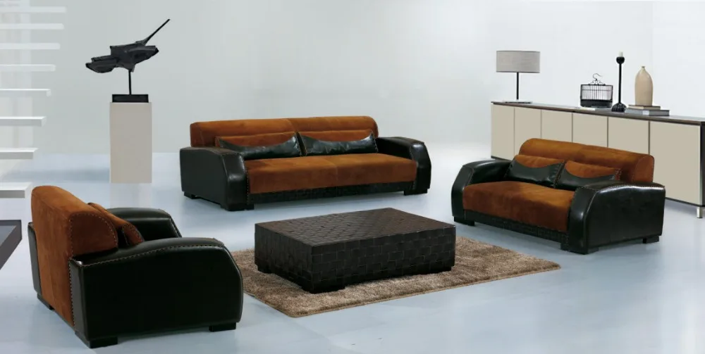 

cow genuine/real leather sofa set living room sofa sectional/corner sofa set home furniture couch modern 1+2+3 seater
