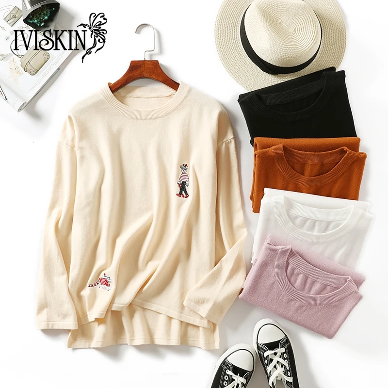 Embroidery Oversize Sweater Women's Casual Streetwear Warm Funny Sweaters Female Winter Korean Style Basic Knitted Pullover Top
Embroidery Oversize Sweater Women's Casual Streetwear Warm Funny Sweaters Female Winter Korean Style Basic Knitted Pullover Top