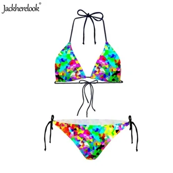 Jackherelook Rainbow Bikini Sets Candy Color Pattern Women's Ladies Beach Swimsuits Summer Comfortable Beachwear Bathing Suit
Jackherelook Rainbow Bikini Sets Candy Color Pattern Women's Ladies Beach Swimsuits Summer Comfortable Beachwear Bathing Suit