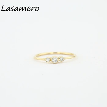 LASAMERO Round Cut 0.14CTW Natural Diamond Solid 14k Gold 3 Stones Luck Dainty Ring Stack Ring Matching Ring Gift For Women 1pc
LASAMERO Round Cut 0.14CTW Natural Diamond Solid 14k Gold 3 Stones Luck Dainty Ring Stack Ring Matching Ring Gift For Women 1pc