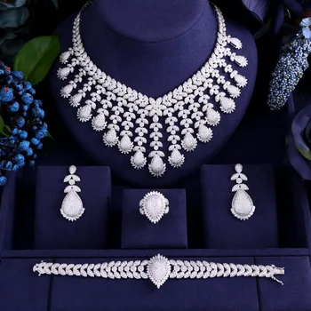 jankelly Brass 4pcs Bridal Cubic Zirconia Jewelry Sets For Women Party, Luxury Dubai African CZ Stone Wedding Jewelry Sets 
jankelly Brass 4pcs Bridal Cubic Zirconia Jewelry Sets For Women Party, Luxury Dubai African CZ Stone Wedding Jewelry Sets