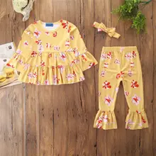 3PCS Floral Newborn Infant Kids Baby Girl Long Sleeve Ruffled Dress Tops+Long Flare Pants +Headband 3Pcs Girls Outfits Set 
3PCS Floral Newborn Infant Kids Baby Girl Long Sleeve Ruffled Dress Tops+Long Flare Pants +Headband 3Pcs Girls Outfits Set