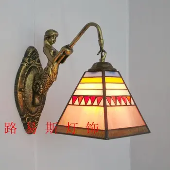 Freight European minimalist beauty retro decorated with stained glass mirror front balcony of the the fish wall lamp Tiffany
Freight European minimalist beauty retro decorated with stained glass mirror front balcony of the the fish wall lamp Tiffany