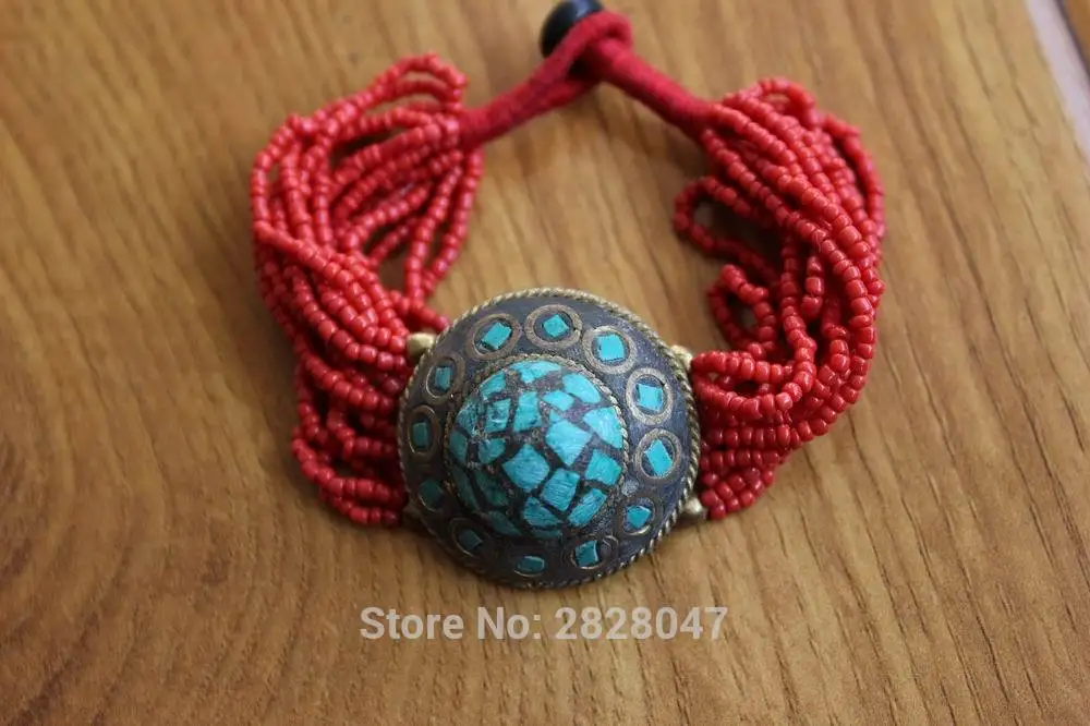 BR357 Ethnic Tibetan Charm Bracelet Multi Rows Red Mini Beaded Bracelets Nepal Handamde Button Clasp Women Girls Bracelet
BR357 Ethnic Tibetan Charm Bracelet Multi Rows Red Mini Beaded Bracelets Nepal Handamde Button Clasp Women Girls Bracelet