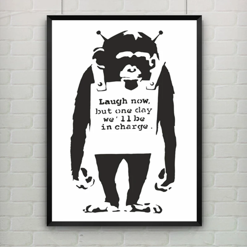 Monkeys in Charge by Banksy Print Quote Graffiti Wall Art Canvas Prints Art Poster Wall Pictures Living Room Bar Decor No Frame
Monkeys in Charge by Banksy Print Quote Graffiti Wall Art Canvas Prints Art Poster Wall Pictures Living Room Bar Decor No Frame
