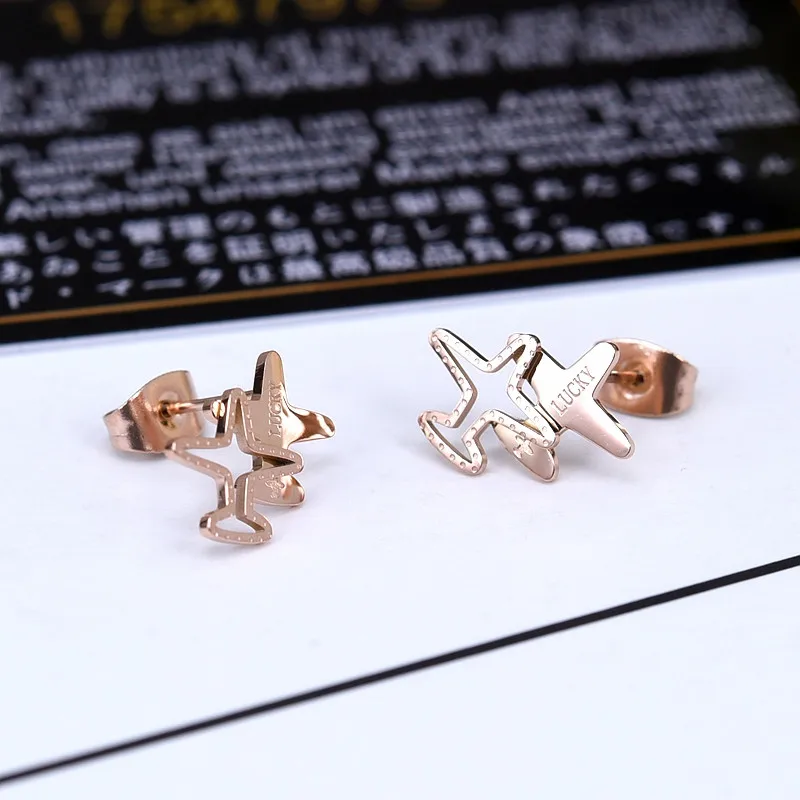 YUN RUO Rose Gold Silver Colors Vintage Lucky Plane Stud Earring Woman Party Girl Gift 316 L Stainless Steel Fashion Jewelry Hot
YUN RUO Rose Gold Silver Colors Vintage Lucky Plane Stud Earring Woman Party Girl Gift 316 L Stainless Steel Fashion Jewelry Hot