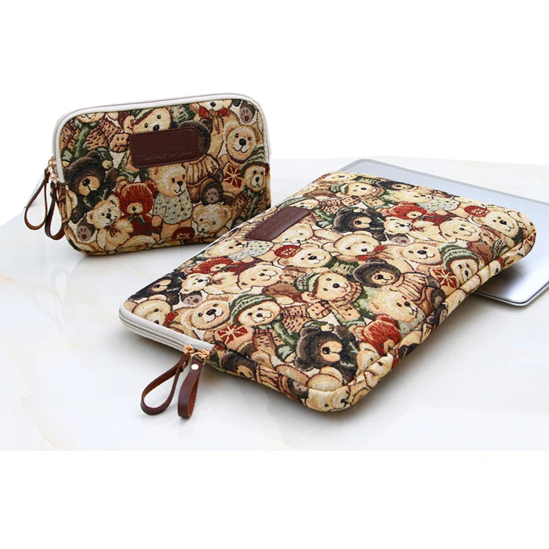 Canvas Bear Laptop Sleeve +Power Pouch+Mouse Bag Notebook Case for Funda Macbook Air Pro For Xiaomi 13.3 For iPad Mini Air Pro
Canvas Bear Laptop Sleeve +Power Pouch+Mouse Bag Notebook Case for Funda Macbook Air Pro For Xiaomi 13.3 For iPad Mini Air Pro
