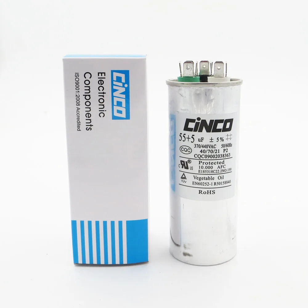 55+5uF 370VAC 440VAC Run Capacitor Air Conditioner Compressor Motor Capacitor CBB65 Aluminum Can P2 CBB65A-1 370V 440V
55+5uF 370VAC 440VAC Run Capacitor Air Conditioner Compressor Motor Capacitor CBB65 Aluminum Can P2 CBB65A-1 370V 440V