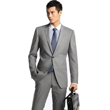 Mens Light Grey Suits Jacket Pants Formal Dress Men Suit Set 2017 mens wedding suits groom tuxedos Male leisure (Jacket+Pants)
Mens Light Grey Suits Jacket Pants Formal Dress Men Suit Set 2017 mens wedding suits groom tuxedos Male leisure (Jacket+Pants)