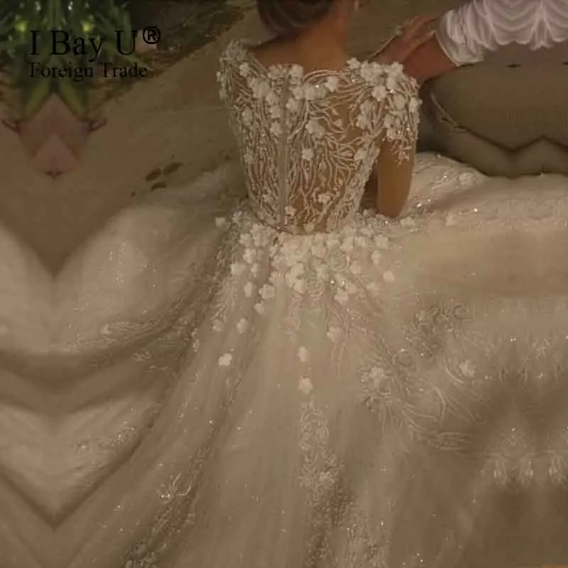Shiny 3D Flower Lace Islamic Wedding Gowns Vestido De Noiva Princesa Luxo 2017 Hijab Girl Ivory Puffy Wedding Dresses Ball Gowns
Shiny 3D Flower Lace Islamic Wedding Gowns Vestido De Noiva Princesa Luxo 2017 Hijab Girl Ivory Puffy Wedding Dresses Ball Gowns