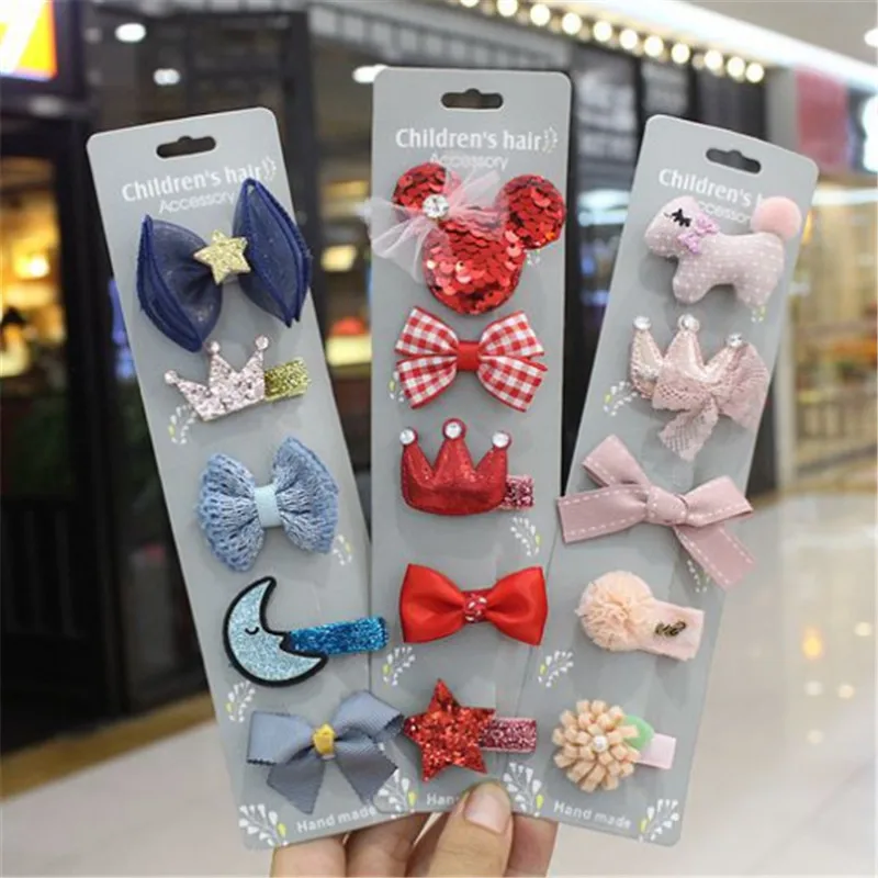 5Set/Lot New Children Hair Accessories Elastic Bowknot Hair Clips Crown Heart Flower Hair Clips Girls Hairpins Set Headdress
5Set/Lot New Children Hair Accessories Elastic Bowknot Hair Clips Crown Heart Flower Hair Clips Girls Hairpins Set Headdress