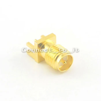 100PCS RP SMA Jack female Edge mount PCB board receptacle connector