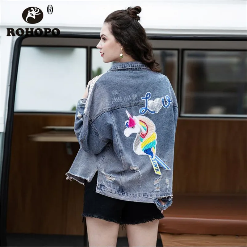 Embroidery Seahorse Frayed Denim Jeans 2019 Diamonds Side Striped Denim Cotton Outwear Sequins Street Wear Denim Short Coat
Embroidery Seahorse Frayed Denim Jeans 2019 Diamonds Side Striped Denim Cotton Outwear Sequins Street Wear Denim Short Coat