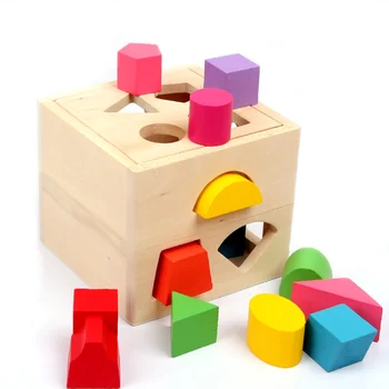Children Babies Kids 13 Holes Shape Sorting Cube Box with Blocks Educational Toys
Children Babies Kids 13 Holes Shape Sorting Cube Box with Blocks Educational Toys