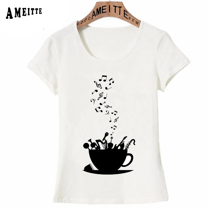 2019 New Fashion Summer Cute Women Short Sleeve Musical Cup Art Print T-Shirt Musical Note Design Girl Casual Tops Trend Tees
2019 New Fashion Summer Cute Women Short Sleeve Musical Cup Art Print T-Shirt Musical Note Design Girl Casual Tops Trend Tees