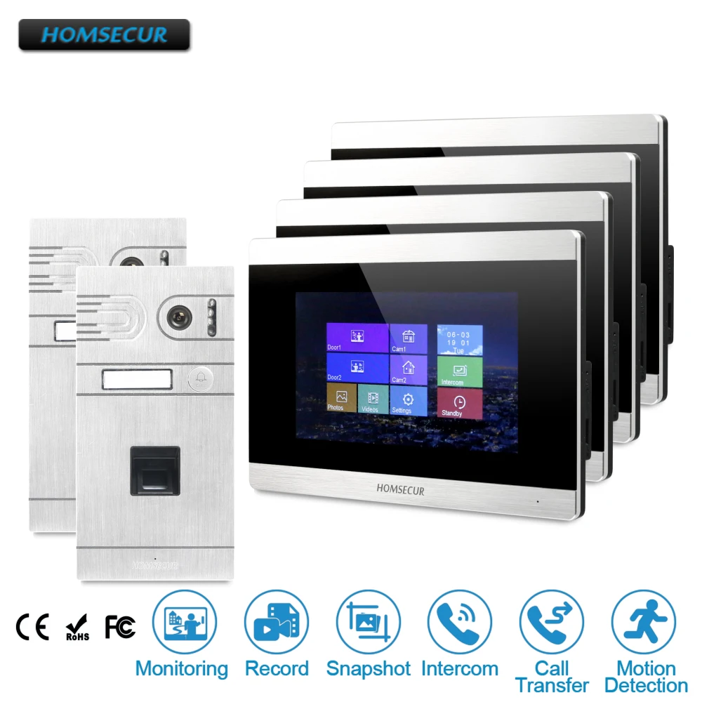 HOMSECUR 7" Hands-free Video Door Entry Security Intercom+Recording & Snapshot BC061-S+BM715-S
HOMSECUR 7" Hands-free Video Door Entry Security Intercom+Recording & Snapshot BC061-S+BM715-S