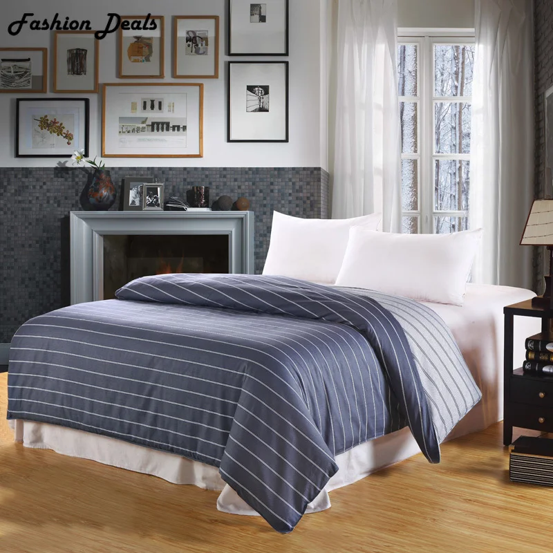 Home Textile 100% Cotton Duvet Cover 1 Pc Gray Stripes Quilt Cover 160x210cm/180x220cm/200x230cm Size Bedclothes Bed Linens
Home Textile 100% Cotton Duvet Cover 1 Pc Gray Stripes Quilt Cover 160x210cm/180x220cm/200x230cm Size Bedclothes Bed Linens