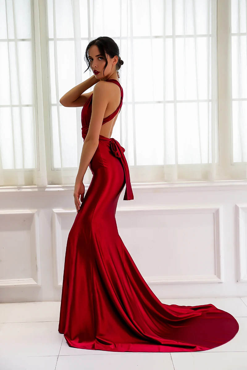 Elegant Backless Satin Mermaid Tail Wonder Dress (Us 4-14)