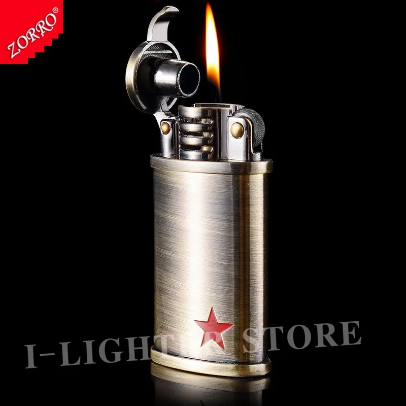 ZORRO Genuine Vintage Matel Grinding Wheel Cigarette Lighter Windproof Torch Lighter Inflatable Gas Butane Smoker Best Gift
ZORRO Genuine Vintage Matel Grinding Wheel Cigarette Lighter Windproof Torch Lighter Inflatable Gas Butane Smoker Best Gift