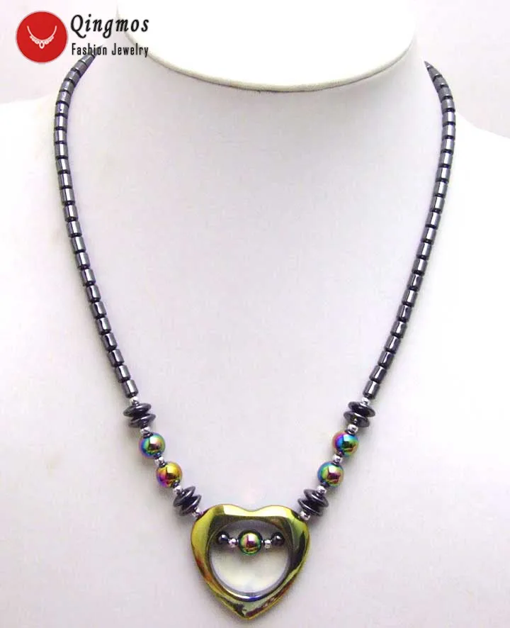 Qingmos Hematite Multicolor 35mm Heart Pendant Necklace for Women with Knurl Shape Hematite Chokers Necklace Jewelry 18" nec5620
Qingmos Hematite Multicolor 35mm Heart Pendant Necklace for Women with Knurl Shape Hematite Chokers Necklace Jewelry 18" nec5620