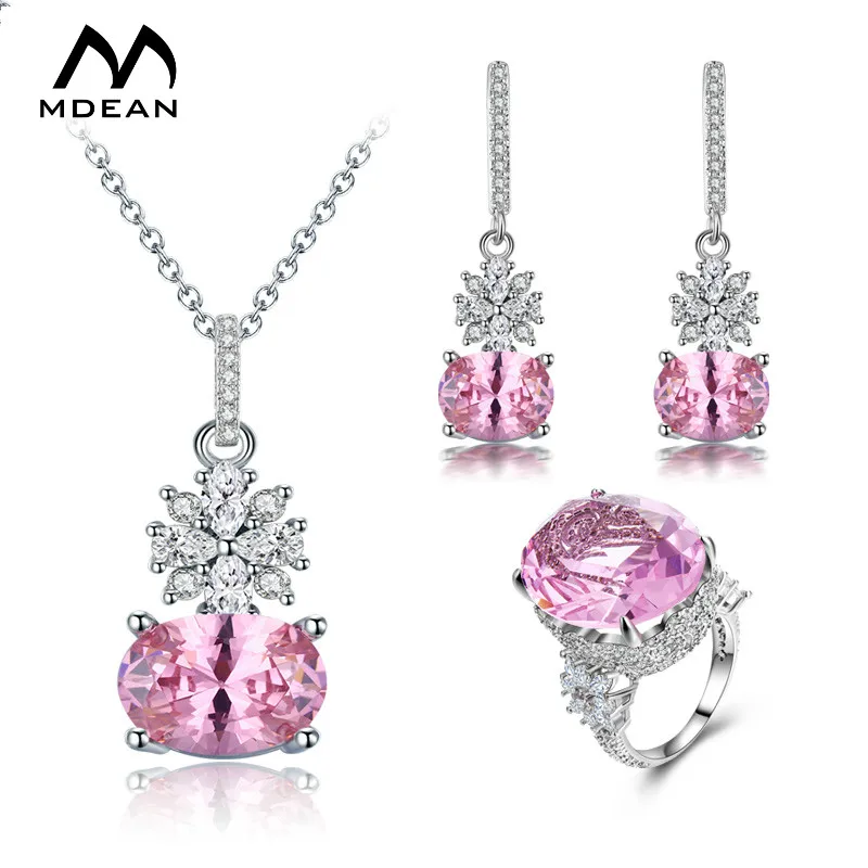 MDEAN White Gold Color Jewelry Sets for Women Wedding Jewelry Engagement Fashion Accessories Pink AAA Zircon Jewelry Sets
MDEAN White Gold Color Jewelry Sets for Women Wedding Jewelry Engagement Fashion Accessories Pink AAA Zircon Jewelry Sets