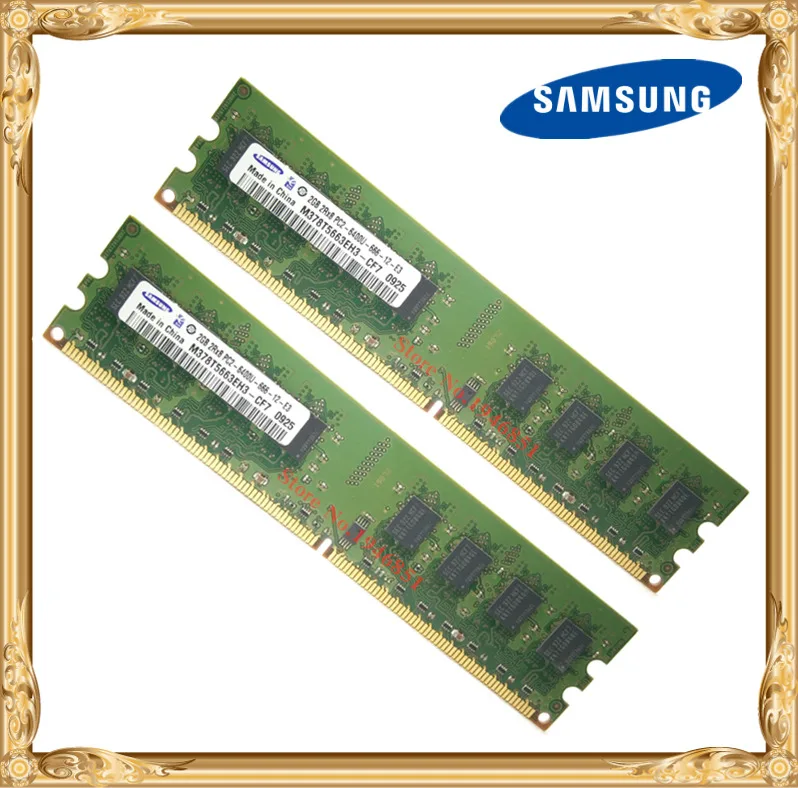 Настольная память Samsung 4 ГБ 2x2 800 МГц PC2-6400U DDR2 ПК ОЗУ 6400 4G 240-pin Бесплатная доставка |