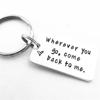100pcs/lot Wherever you go, come back to me Keychain Long Distance Deployment Off to College Best Friend Boyfriend Gift
100pcs/lot Wherever you go, come back to me Keychain Long Distance Deployment Off to College Best Friend Boyfriend Gift