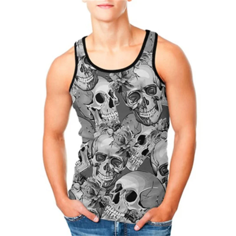 3D Print 2019 Skull Head Gothic Vest Men Tank Top Fitness Sleeveless Shirt Male Sportswear Undershirt Summer Tops Tees 3XL 
3D Print 2019 Skull Head Gothic Vest Men Tank Top Fitness Sleeveless Shirt Male Sportswear Undershirt Summer Tops Tees 3XL