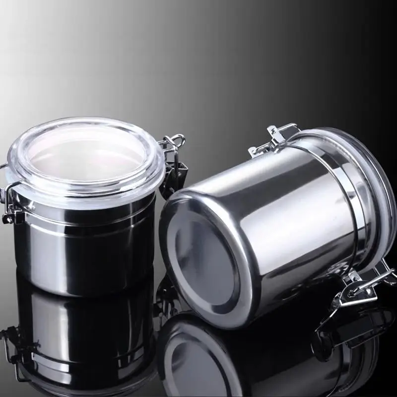 Dia:12CM 304Stainless Steel Moisture Proof Jar Tobacco Storage Eco-friendly Foods Herb Grinder Storage Container
Dia:12CM 304Stainless Steel Moisture Proof Jar Tobacco Storage Eco-friendly Foods Herb Grinder Storage Container