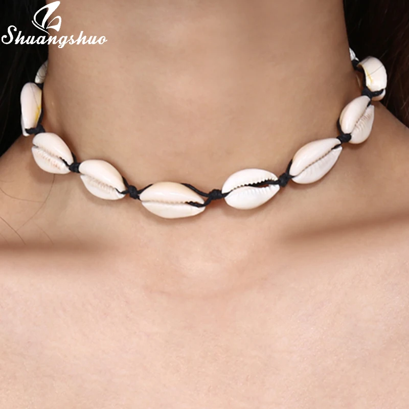 Shuangshuo Natural Shell Rope Chain Necklace for Women Charm Cowrie Conch Seashell Collar Choker Summer Seaside Necklace Jewelry
Shuangshuo Natural Shell Rope Chain Necklace for Women Charm Cowrie Conch Seashell Collar Choker Summer Seaside Necklace Jewelry