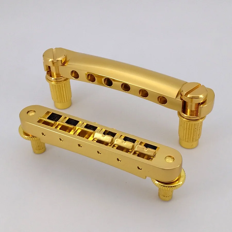 Nashville type Gold Tune-O-Matic Guitar Bridge with tailpiece stop bar for Lespaul Guitar
Nashville type Gold Tune-O-Matic Guitar Bridge with tailpiece stop bar for Lespaul Guitar
