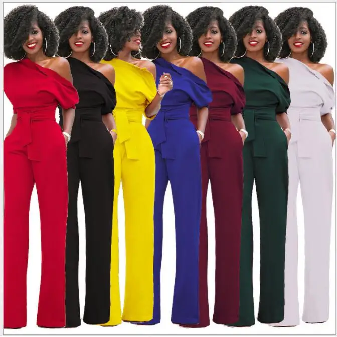 High quality Jumpsuits Romper Women Overall Sexy One Shoulder bodycon tunic Jumpsuit for party elegant Wide Leg Pant body femme
High quality Jumpsuits Romper Women Overall Sexy One Shoulder bodycon tunic Jumpsuit for party elegant Wide Leg Pant body femme