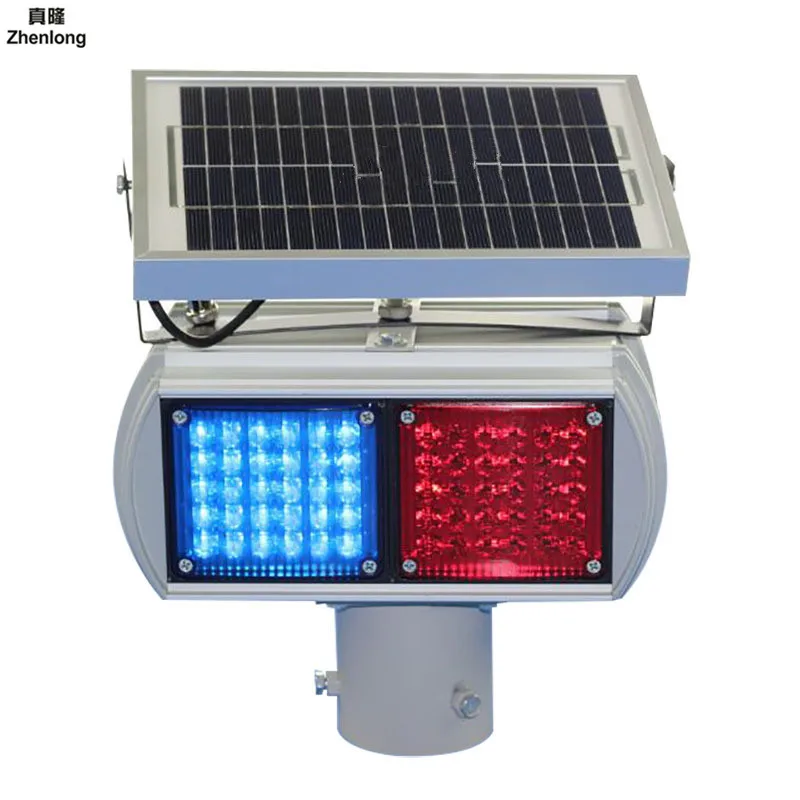 Solar Warning Light Double-sided 2 Groups Led Flashing Lights Road Annunciation Lamp Traffic Four IP68 | Освещение