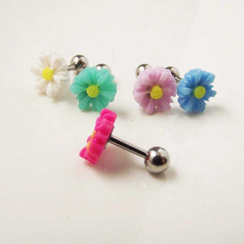 1 Piece 16G 1.2mm Stainless Steel Tragus Earring Flower Helix Earrings Daisy Barbell Body Piercing Jewelry
1 Piece 16G 1.2mm Stainless Steel Tragus Earring Flower Helix Earrings Daisy Barbell Body Piercing Jewelry