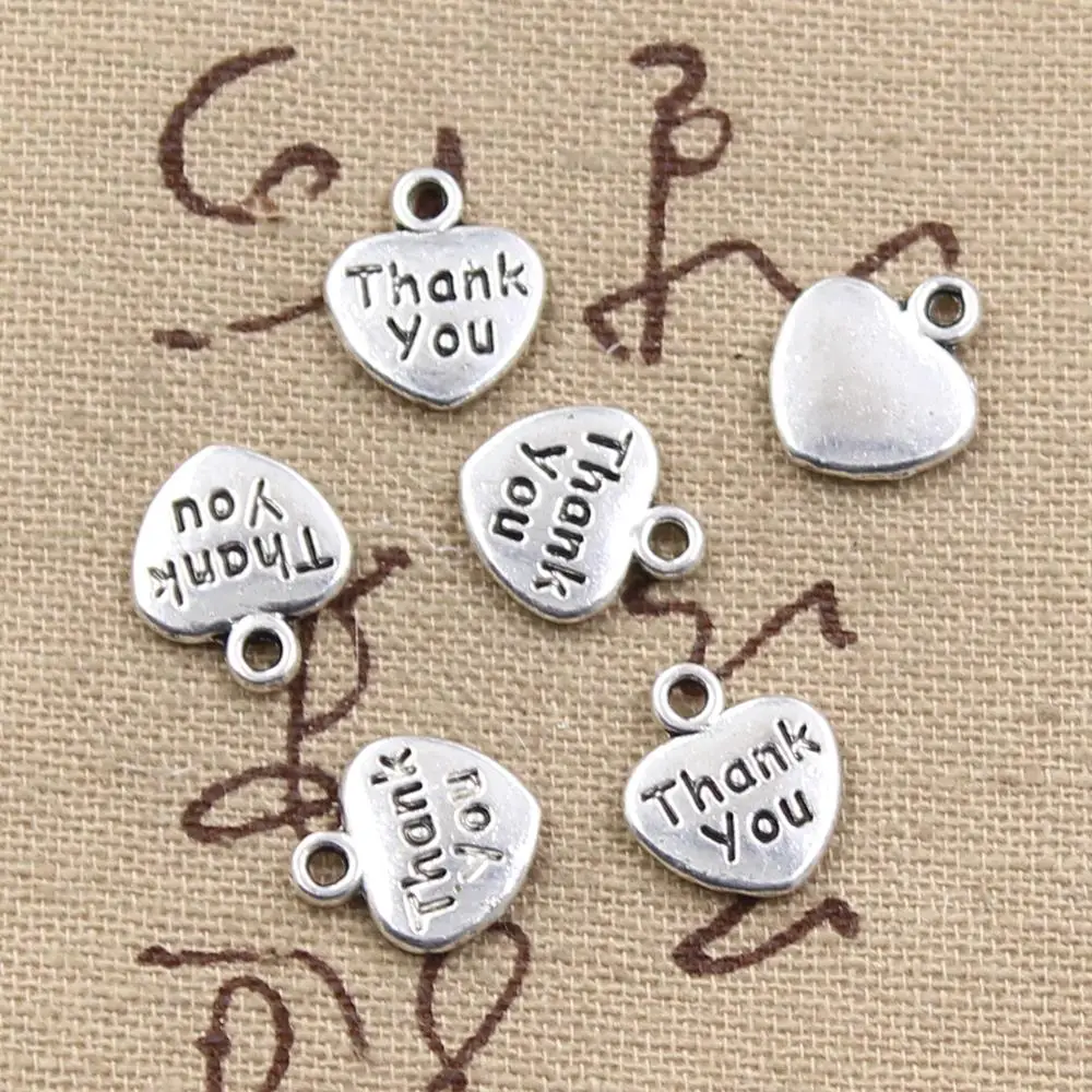 15pcs Charms heart thank you 12x11mm Antique Making pendant fit,Vintage Tibetan Silver Bronze,DIY bracelet necklace
15pcs Charms heart thank you 12x11mm Antique Making pendant fit,Vintage Tibetan Silver Bronze,DIY bracelet necklace