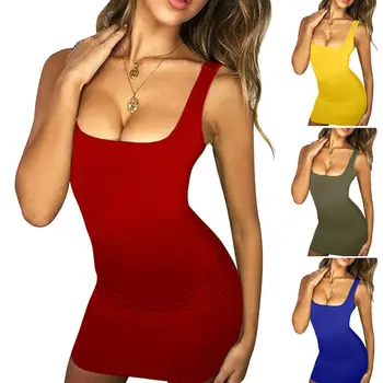 Hirigin Women Vest Dress Sleeveless Tank Top Bodycon Short Mini Dress Slim Solid Color
Hirigin Women Vest Dress Sleeveless Tank Top Bodycon Short Mini Dress Slim Solid Color