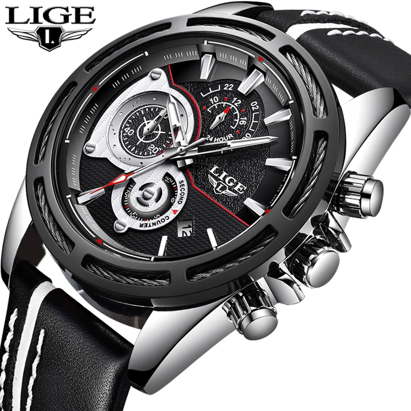 LI2018 Mens Watches Top Brand Luxury Men Military Sports Watch Leather Waterproof Quartz Watch Automatic Date Relogio Masculino
LI2018 Mens Watches Top Brand Luxury Men Military Sports Watch Leather Waterproof Quartz Watch Automatic Date Relogio Masculino