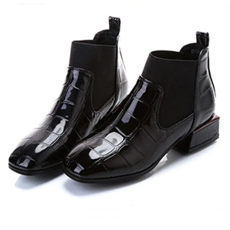 Winter Autumn Women Boots Platforms Square Heel Ankle Boots Paint Leather punk Boots Motorcycle Botas Lady Shoes pearl boots
Winter Autumn Women Boots Platforms Square Heel Ankle Boots Paint Leather punk Boots Motorcycle Botas Lady Shoes pearl boots